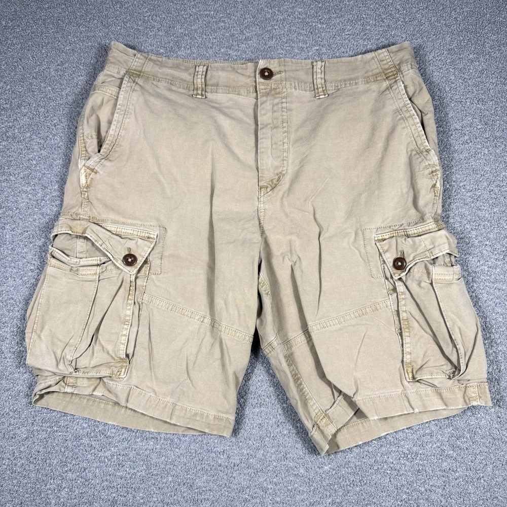 American Eagle Shorts Men's 36 Tan Cargo Next Level Flex Relaxed Hiking Outdoor